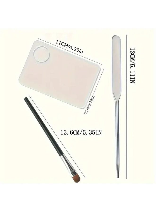 Professional Acrylic Makeup Palette Transparent White Base 1pc For Eyeshadow Eyelash Nail Art - Image 4